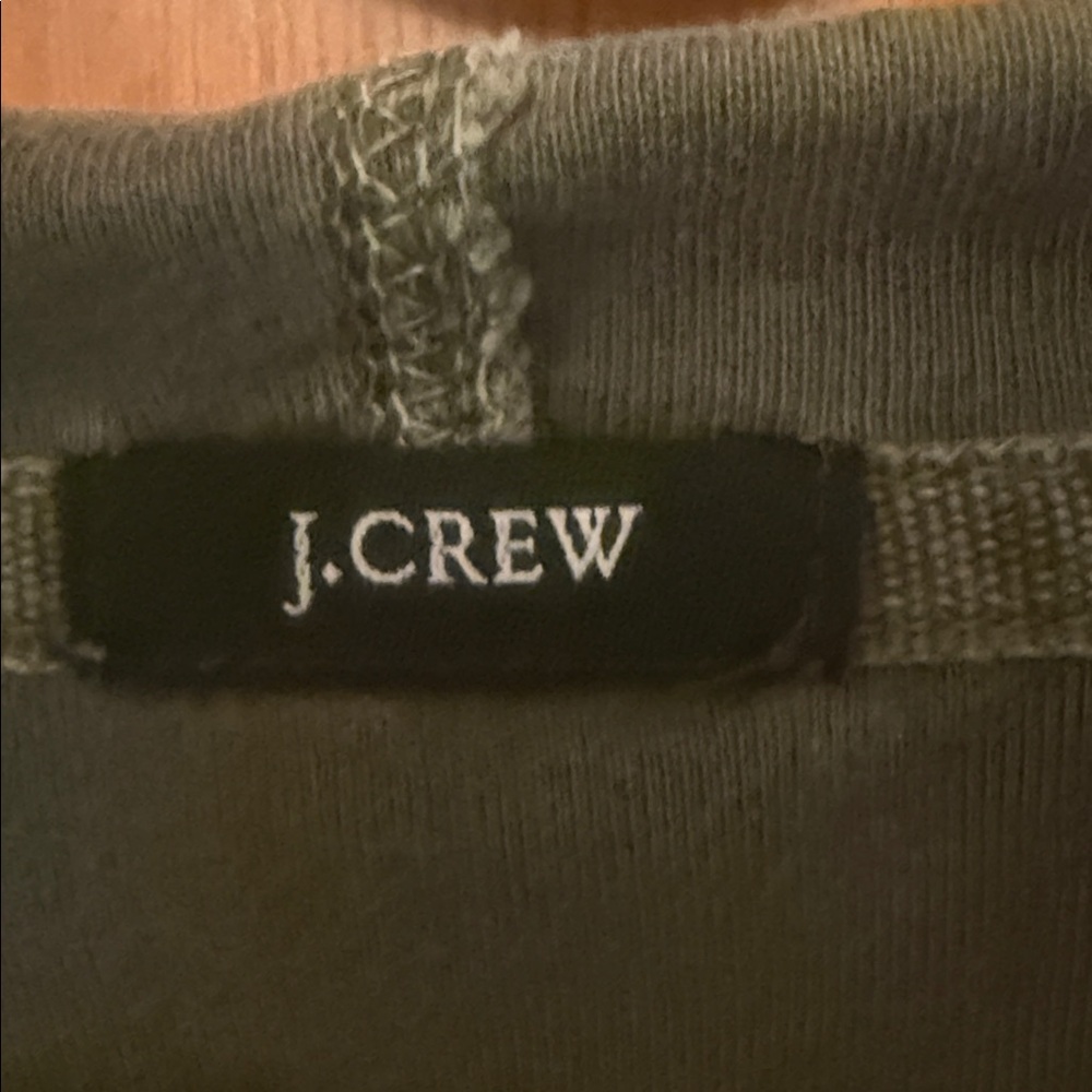 J. Crew Women's Olive Zip-Up Hoodie - Picture 2 of 2
